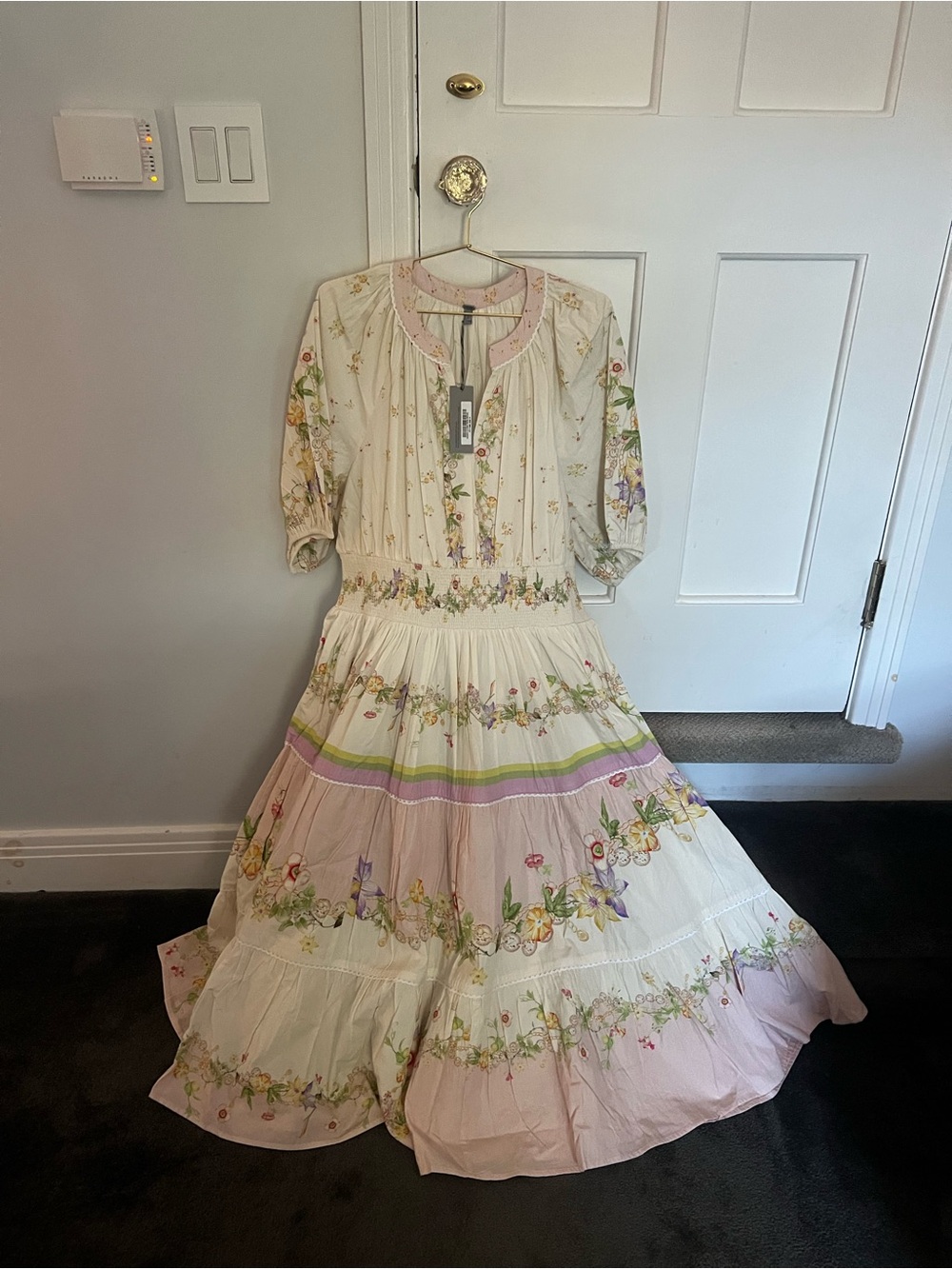 NWT Bl^nk London Romantic Floral Tiered Boho Maxi Dress 1X